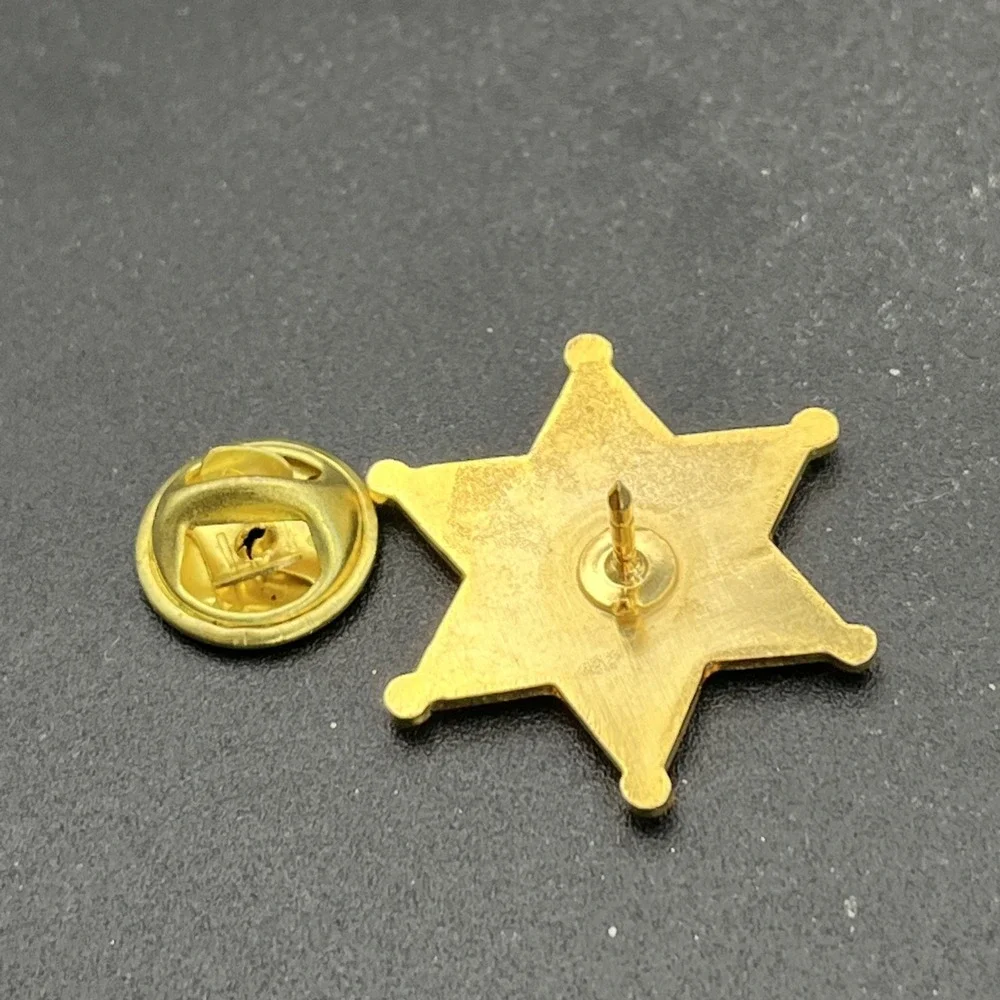Perfect Attendance Sheriff Star Lapel Hat Pin‎